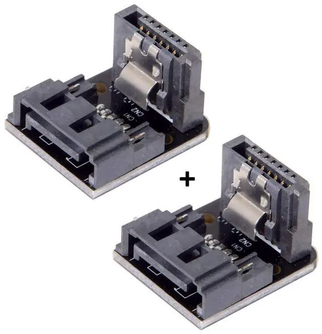 Main image of xiwai SATA 7Pin Female to 7pin Male 90 Degree Angled Adapter Mainboard Motherboard for Desktops SSD HDD