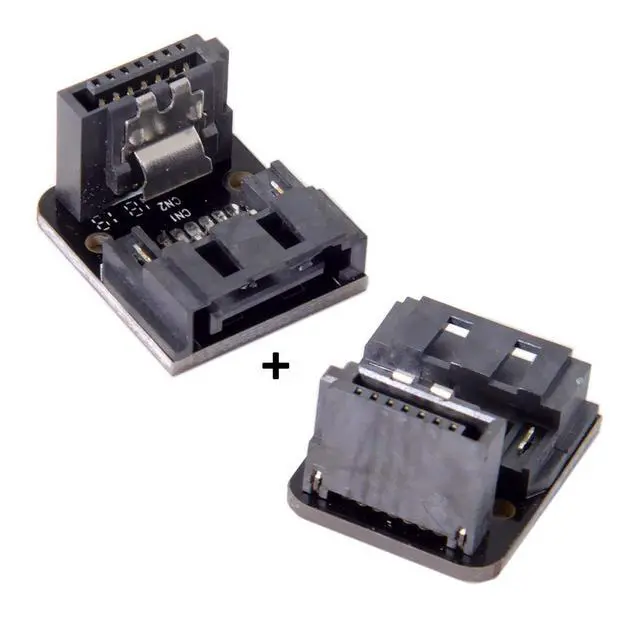 Alt view image 6 of 7 - xiwai SATA 7Pin Female to 7pin Male 90 Degree Angled Adapter Mainboard Motherboard for Desktops SSD HDD