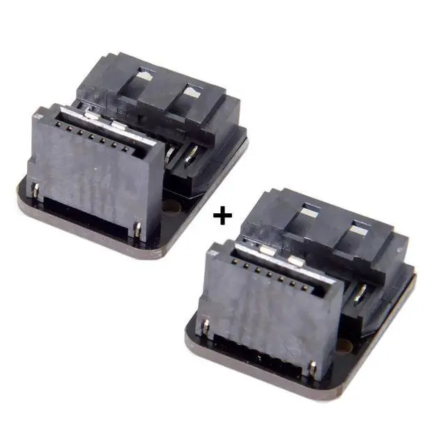 Alt view image 7 of 7 - xiwai SATA 7Pin Female to 7pin Male 90 Degree Angled Adapter Mainboard Motherboard for Desktops SSD HDD