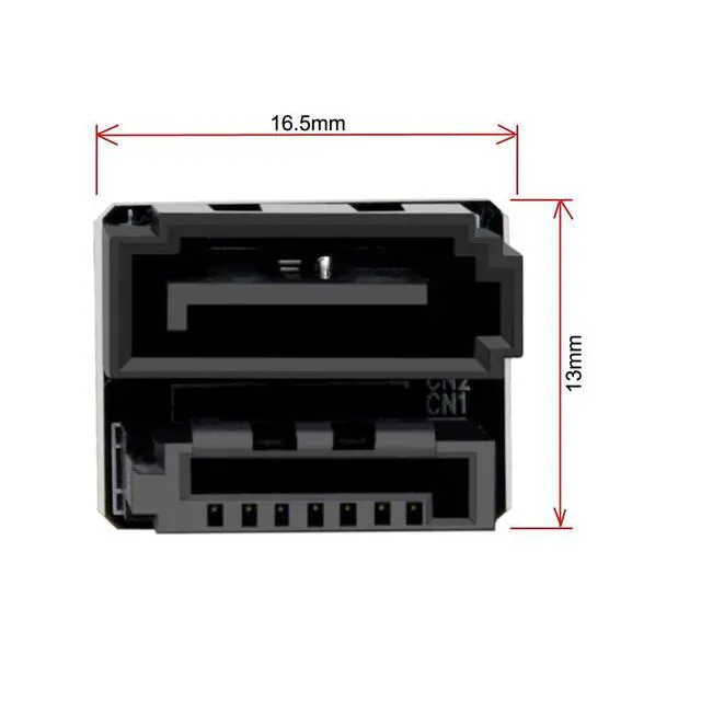 Alt view image 4 of 5 - xiwai Single SATA 7Pin Female to 7Pin Male Angled Adapter 360 Degree for SSD HDD Mainboard Desktops Motherboard