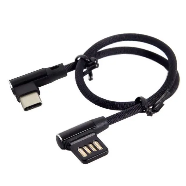 Alt view image 3 of 7 - JSER USB-C 3.1 Type-C Male to Left Angled 90 Degree USB 2.0 Data Cable 15cm Dual Angled Type (Type-C)