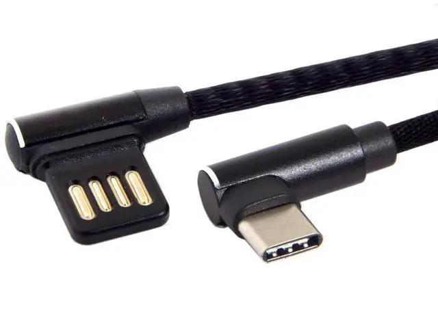 Main image of JSER USB-C 3.1 Type-C Male to Left Angled 90 Degree USB 2.0 Data Cable 15cm Dual Angled Type (Type-C)