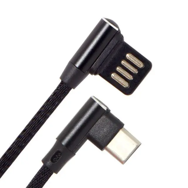Alt view image 7 of 7 - JSER USB-C 3.1 Type-C Male to Left Angled 90 Degree USB 2.0 Data Cable 15cm Dual Angled Type (Type-C)