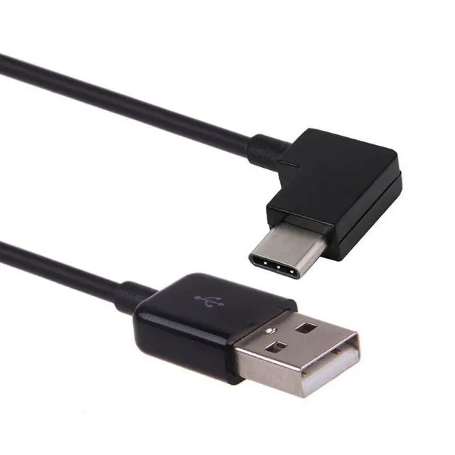 Alt view image 3 of 6 - JSER 100cm Right Angled USB 3.1 Type C USB-C to USB 2.0 Cable 90 Degree Connector Compatible for Tablet & Mobile Phone