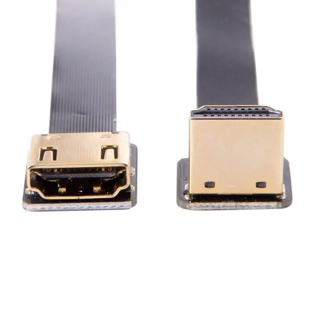 Alt view image 5 of 7 - JSER CYFPV Down Angled 90 Degree HDMI Male to Female FPC Flat Cable for HDTV Multicopter Aerial Photography (0.5m)
