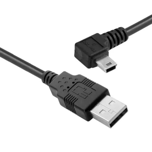 Alt view image 4 of 7 - JSER Mini USB B Type 5Pin Male Left Angled 90 Degree to USB 2.0 Male Data Cable with Ferrite 3.0m