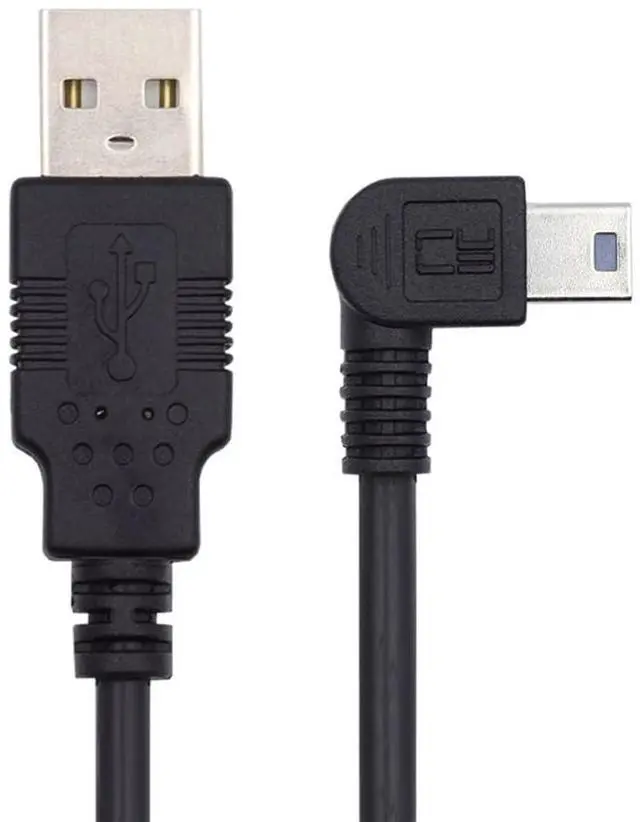 Main image of JSER Mini USB Type-B 5pin Male Right Angled 90 Degree to USB 2.0 Male Power Data Cable 50cm