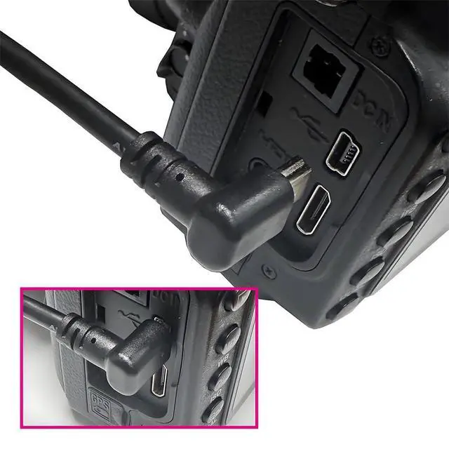 Alt view image 3 of 7 - JSER Mini USB2.0 Type-B 5Pin Male Up Angled 90 Degree Connector to USB 2.0 Male Type-A Power Data Cable 50cm for Camera GPS MP3 MP4