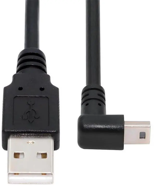 Main image of JSER Mini USB2.0 Type-B 5Pin Male Down Angled 90 Degree Connector to USB 2.0 Male Type-A Power Data Cable 50cm for Camera GPS MP3 MP4