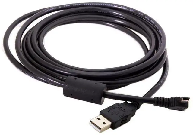 Alt view image 4 of 7 - JSER Mini USB B Type 5pin Male Right Angled 90 Degree to USB 2.0 Male Data Cable with Ferrite 3.0m (300cm)