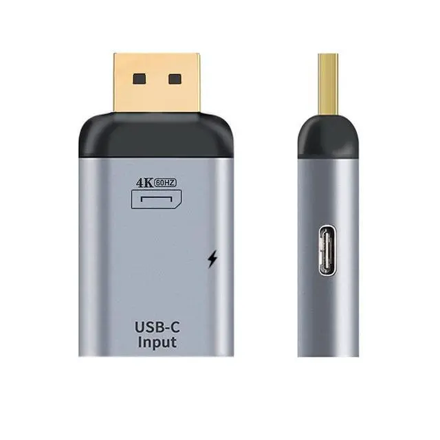 Alt view image 4 of 7 - xiwai USB-C Type C Female Source to Displayport DP Sink HDTV & PD Power Adapter 4K 60hz 1080p for Phone & Laptop