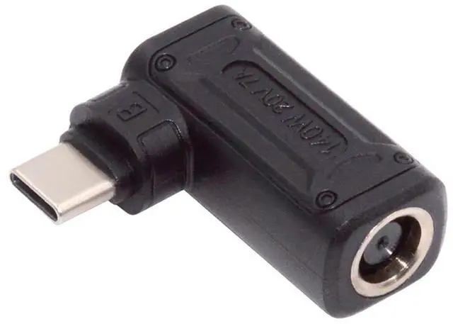 Main image of xiwai 90 Degree Angled DC Jack 7.4x5.0mm Input to USB-C Type-C 140W 100W Power Plug Charge Adapter for Laptop Phone