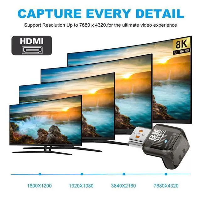 Alt view image 6 of 7 - xiwai 90 Degree Up Angled HDMI Male to HDMI 2.1 Female Adapter UHD 8K 60hz HDTV Extender Transparent with Smart LED Light for Monitor TV Projector