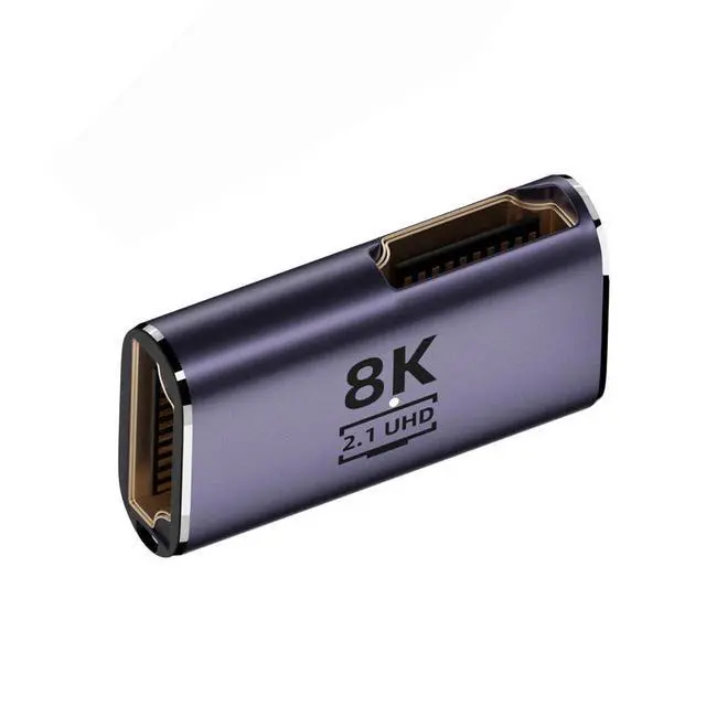 Alt view image 2 of 7 - xiwai HDMI 8K Female to HDMI 2.1 Female 90 Degree Angled UHD Extension Gold Converter Adapter Support 8K 60hz HDTV
