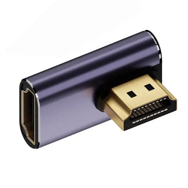 Alt view image 2 of 7 - xiwai HDMI 8K Male to HDMI 2.1 Female Vertical 90 Degree Left Angled Low Profile UHD Extension Adapter Support 8K 60hz HDTV