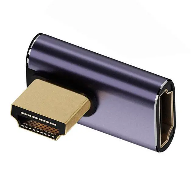 Alt view image 4 of 7 - xiwai HDMI 8K Male to HDMI 2.1 Female Vertical 90 Degree Left Angled Low Profile UHD Extension Adapter Support 8K 60hz HDTV