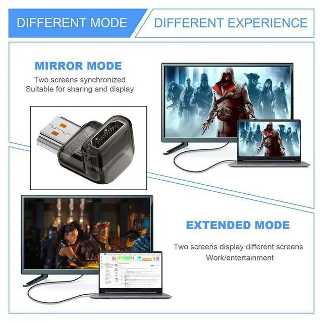 Alt view image 2 of 7 - xiwai 90 Degree Down Angled HDMI Male to HDMI 2.1 Female Adapter UHD 8K 60hz HDTV Extender Transparent with Smart LED Light for Monitor TV Projector