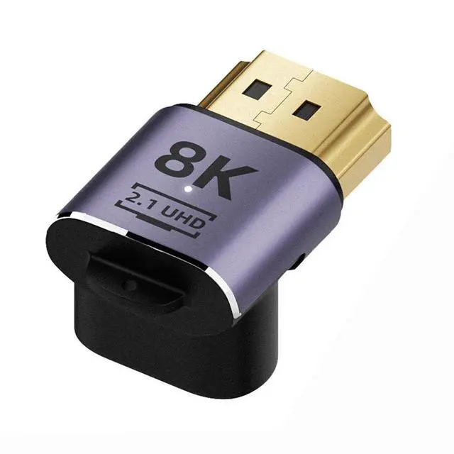 Alt view image 2 of 7 - xiwai HDMI 8K Male to HDMI 2.1 Female Vertical 90 Degree Up Angled UHD Extension Adapter Support 8K 60hz HDTV