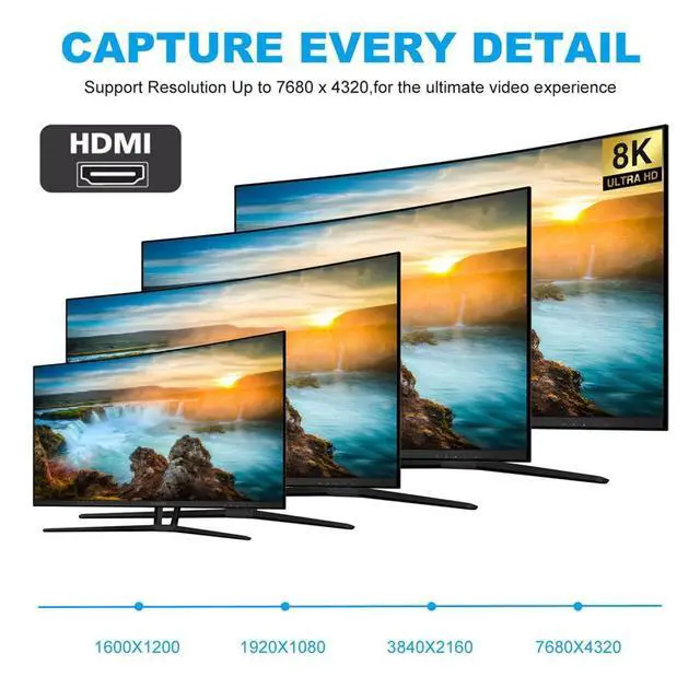 Alt view image 6 of 7 - xiwai HDMI 8K Male to HDMI 2.1 Female Vertical 90 Degree Down Angled Low Profile UHD Extension Adapter Support 8K 60hz HDTV