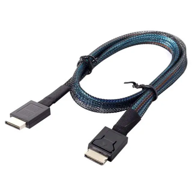 Alt view image 2 of 7 - chenyang OcuLink PCIe PCI-Express SFF-8611 4i to OcuLink SFF-8611 SSD Data Active Cable 50cm