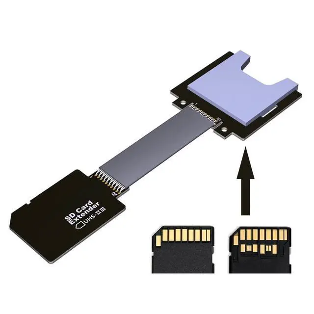 Alt view image 7 of 7 - xiwai SD Male Extender to SD Card Female Extension Cable Adapter Flexible SD/SDHC/SDXC UHS-III UHS-3