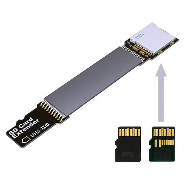 Alt view image 4 of 7 - xiwai TF Micro SD Male Extender to TF Card Female Extension Cable Adapter Flexible SD/SDHC/SDXC UHS-III UHS-3