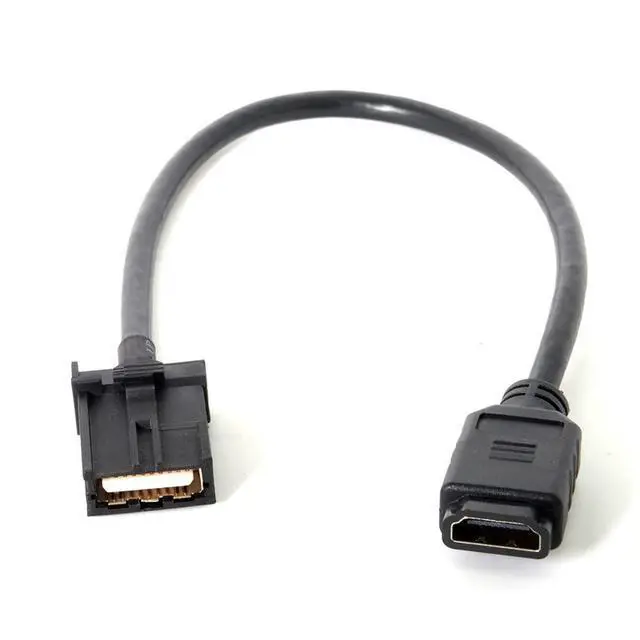 Alt view image 2 of 7 - chenyang High Speed HDMI 1.4 Type E Male to Type A Female Video Audio Cable 0.3m Automotive Connection System Grade Connector