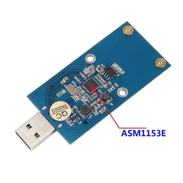 Alt view image 6 of 7 - chenyang Mini PCI-E mSATA to USB 3.0 External SSD PCBA Conveter Adapter Pen Driver Card with Case