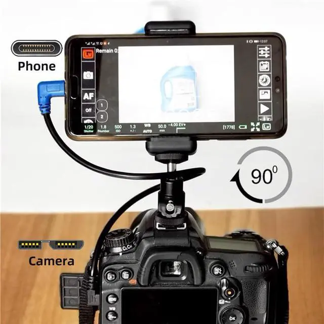 Alt view image 6 of 7 - xiwai 10 Gbps USB-C Type-C Host to Micro USB3.0 Hard Disk Cable 90 Degree Right Angled for Industrial Camera Storage Phone