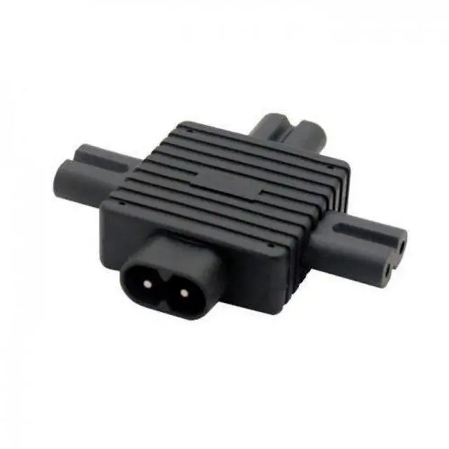 Alt view image 2 of 7 - JSER IEC 320 Figure 8 C8 Male to 3X Female C7 Splitter Power Adapter for Power Supply 1 in 3 out