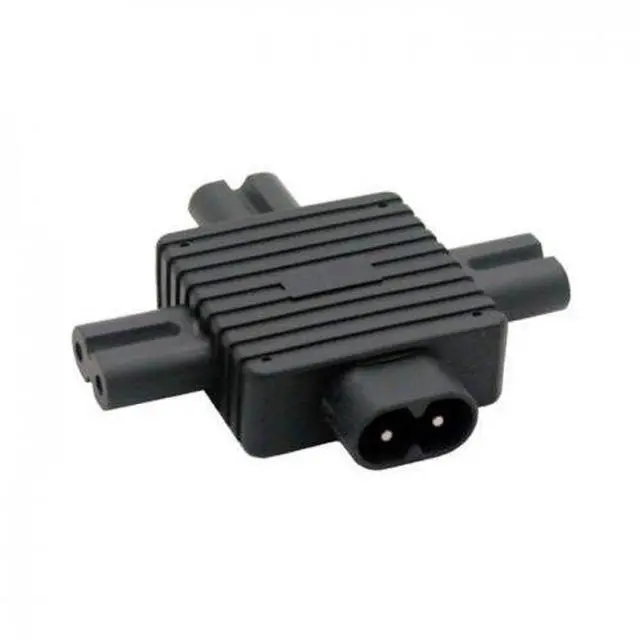 Main image of JSER IEC 320 Figure 8 C8 Male to 3X Female C7 Splitter Power Adapter for Power Supply 1 in 3 out