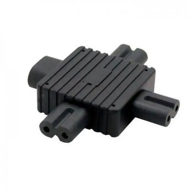 Alt view image 3 of 7 - JSER IEC 320 Figure 8 C8 Male to 3X Female C7 Splitter Power Adapter for Power Supply 1 in 3 out