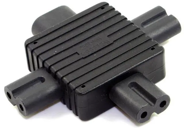 Alt view image 6 of 7 - JSER IEC 320 Figure 8 C8 Male to 3X Female C7 Splitter Power Adapter for Power Supply 1 in 3 out