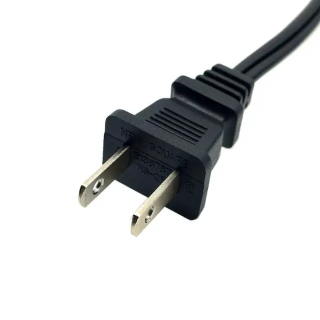 Alt view image 3 of 5 - JSER USA 2pin Male to 90 Degree Right Angled IEC 320 C7 Power Supply 220V 10A Max Cord Cable 100cm