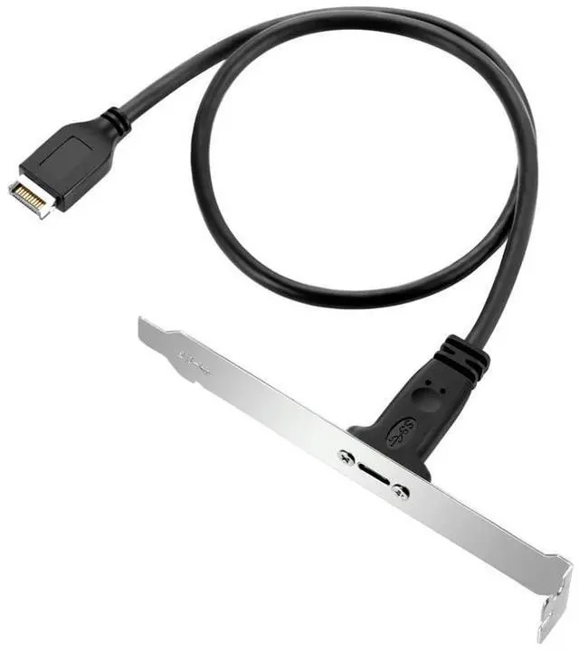 Main image of xiwai USB-C Cable USB 3.1 Type-E Front Panel Header to USB-C Type-C Female Extension Cable 40cm with Panel Mount Screw