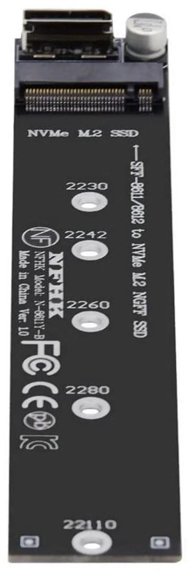 Alt view image 2 of 7 - xiwai Oculink SFF-8612 SFF-8611 to M.2 Kit NGFF M-Key to NVME PCIe SSD 2280 22110mm Adapter for Mainboard