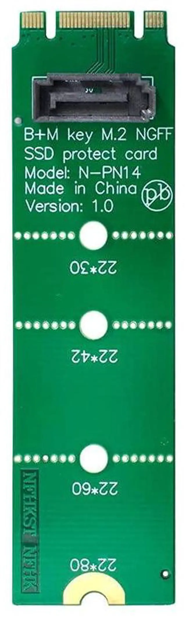 Main image of Xiwai Motherboard NGFF B/M-Key M.2 to Vertical SATA 7pin Hard Disk Drive SSD PCBA Extension Adapter