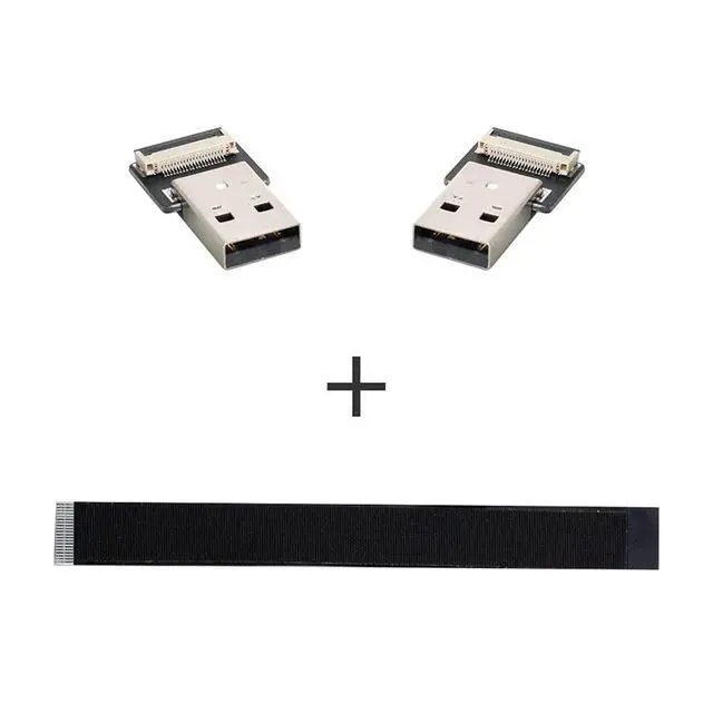 Alt view image 6 of 7 - xiwai USB 2.0 Type-A Male to Type-A Male Data Flat Slim Ribbon FPC Cable for FPV & Disk & Scanner & Printer 1.0M