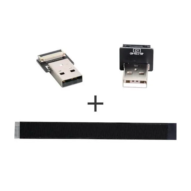 Alt view image 4 of 7 - xiwai 1.0M Up Angled USB 2.0 Type-A Male to Type-A Male Data Flat Slim FPC Cable 90 Degree for FPV & Disk & Scanner & Printer