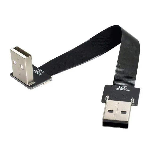 Alt view image 6 of 7 - xiwai 1.0M Up Angled USB 2.0 Type-A Male to Type-A Male Data Flat Slim FPC Cable 90 Degree for FPV & Disk & Scanner & Printer