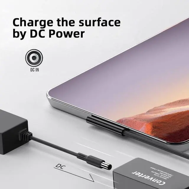 Alt view image 6 of 7 - xiwai 65W 20V 15V-24V DC 7.4x5.0mm Jack to Surface Pro3 Pro4 Pro5 Pro6 Pro7 Pro8 Pro9 Book Pro Charge Cable