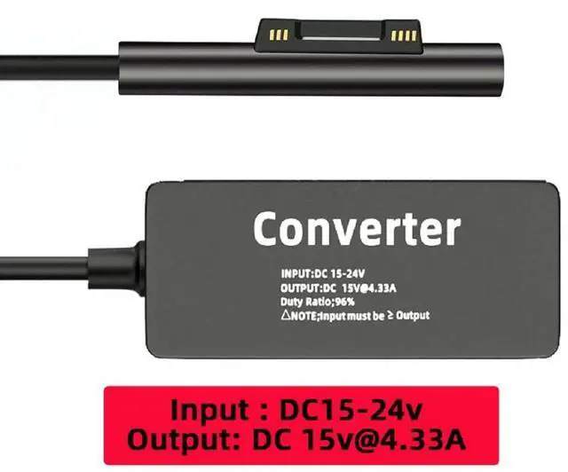 Alt view image 3 of 7 - xiwai 65W 20V 15V-24V DC 7.4x5.0mm Jack to Surface Pro3 Pro4 Pro5 Pro6 Pro7 Pro8 Pro9 Book Pro Charge Cable
