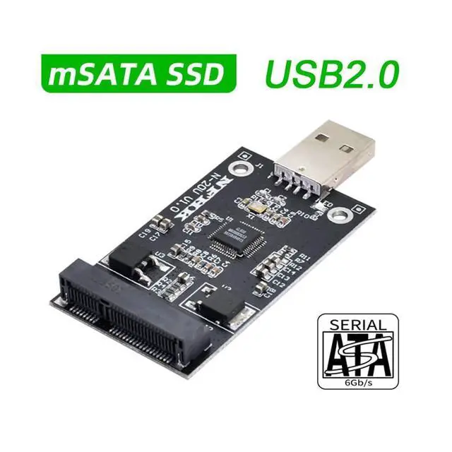 Alt view image 4 of 7 - xiwai Mini PCI-E mSATA to USB 2.0 External SSD PCBA Conveter Adapter Pen Driver Card Without Case