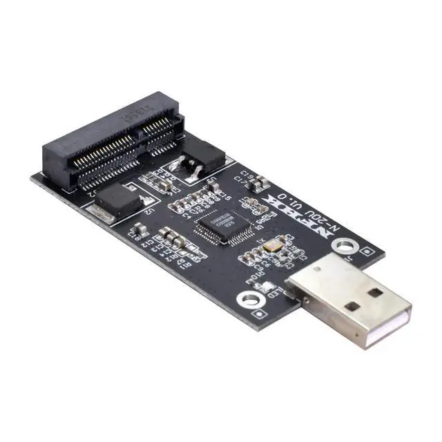 Alt view image 7 of 7 - xiwai Mini PCI-E mSATA to USB 2.0 External SSD PCBA Conveter Adapter Pen Driver Card Without Case