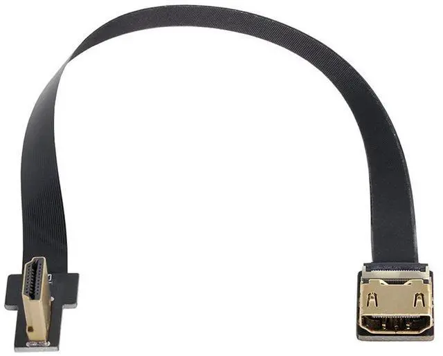 Main image of Xiwai CYFPV Right Angled 90 Degree HDMI Male to Female FPC Flat Cable for HDTV Multicopter Aerial Photography (0.2M)