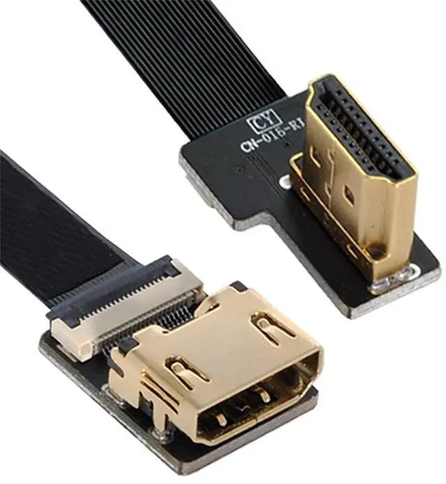 Alt view image 4 of 7 - Xiwai CYFPV Right Angled 90 Degree HDMI Male to Female FPC Flat Cable for HDTV Multicopter Aerial Photography (0.2M)