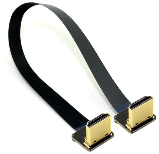 Alt view image 5 of 6 - CYFPV HDMI Male to Male FPC Flat Extension Cable for Camera HDTV Multicopter Aerial Photography 90 Degree Down Angled 0.2M