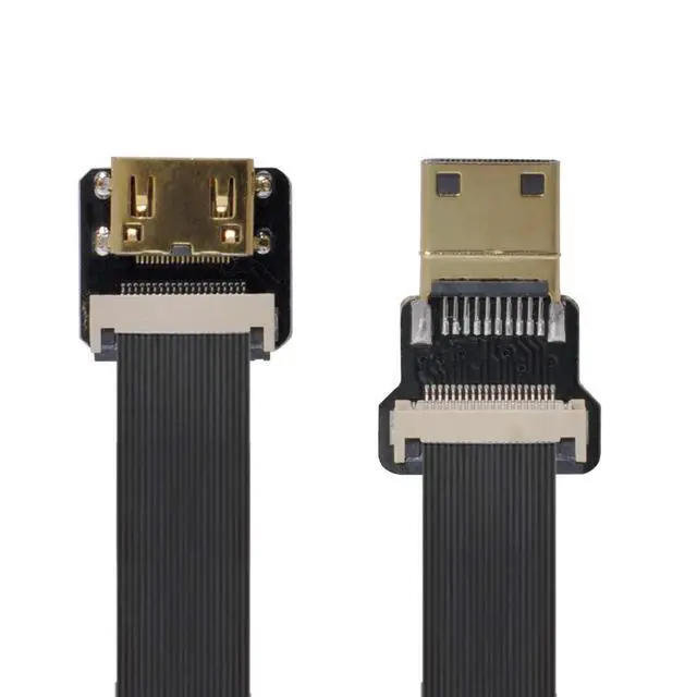 Alt view image 5 of 7 - xiwai CYFPV Mini HDMI Male to Mini HDMI Female Extension FPC Flat Cable 1080P for FPV HDTV Multicopter Aerial Photography (0.8m)