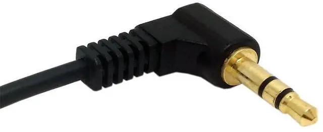 Alt view image 7 of 7 - xiwai Right Angled 90 Degree 3poles 3.5mm Audio Stereo Male to Female Extension Cable 10cm Black