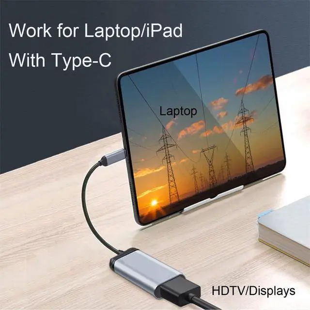Alt view image 3 of 7 - xiwai USB-C Type C to Displayport Monitor DP Cable Adapter 4K 2K 60hz for Tablet & Phone & Laptop